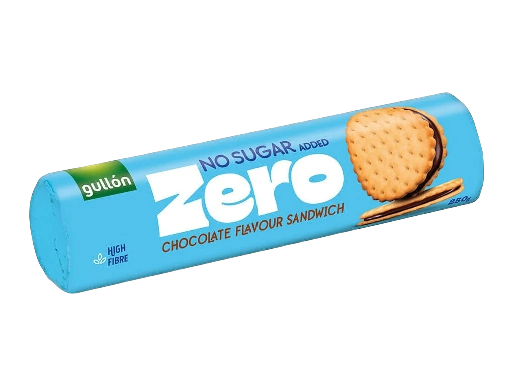 Csokoládékrémmel töltött szendvicskeksz, hozzáadott cukor nélkül, édesítőszerekkel, 250 g