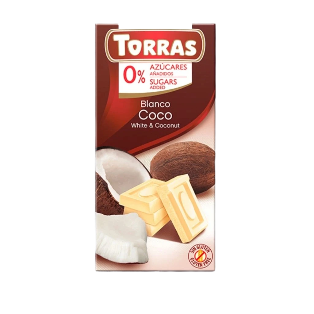 Torras Fehér csokoládé kókuszos ízzel 75 g