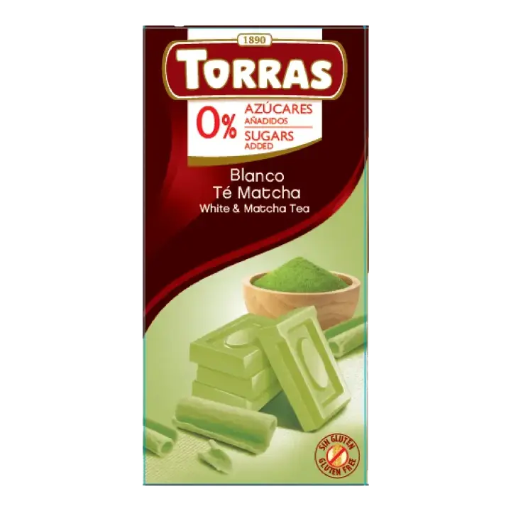 Torras cukormentes fehér csokoládé matchával, 75 g