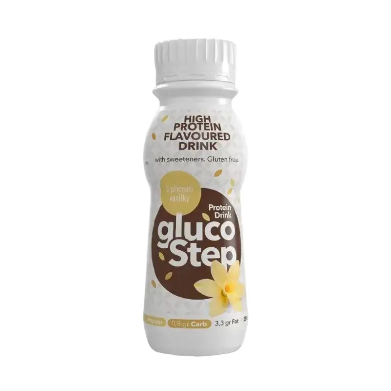 GlucoStep fehérjeital – vanília 250 ml