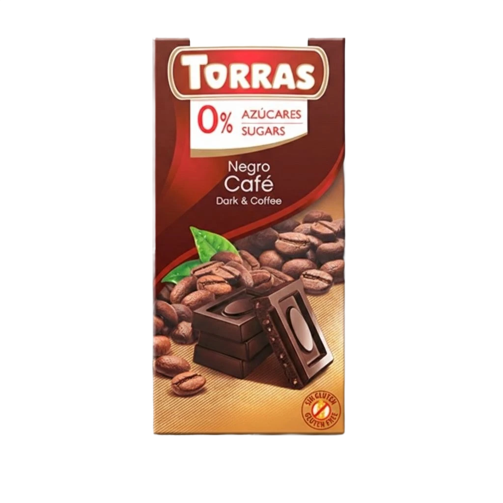 Torras keserű csokoládé kávéval (cukormentes)