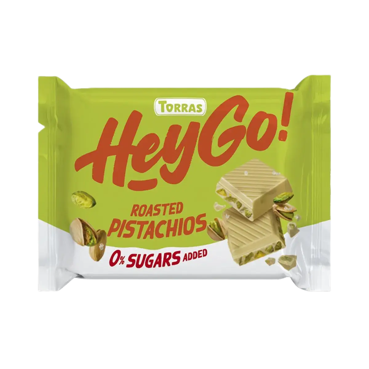 Torras fehér csokoládé pörkölt pisztáciával, 60 g (cukormentes)
