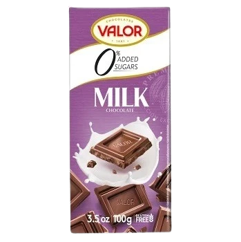 Tejcsokoládé. Hozzáadott cukor nélkül, 100 g